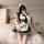 Cute maid costume for women featuring anime cat girl design, lolita dress with stretchy spandex fabric, perfect for cosplay o...