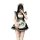 Cute maid costume for women featuring anime cat girl lolita dress with stretchy spandex fabric, perfect for cosplay events.