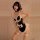 Cute maid costume for women featuring a black and white outfit with lace details, perfect for lolita cosplay or playful serva...