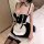 Cute maid costume set featuring a black and white dress with lace details, perfect for cosplay. includes underwire push-up br...