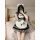 Cute maid dress with cat ears, perfect for plus-size women. features ruffled sleeves and skirt, ideal for lolita style maid c...