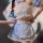 Cute maid-themed lingerie set featuring charming blue and white design, perfect for small busts. ideal lolita style servant c...
