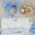 Cute maid lingerie set featuring blue headband and white ruffled skirt, perfect for small busts with lolita style servant cos...