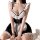 Cute maid sleepwear set featuring a sexy schoolgirl-inspired design with ruffled details and corset-style waistband, perfect ...
