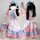 New cute pink & blue maid dress cosplay outfit - lolita style kawaii girl dress for daily wear & costume parties