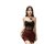 Sexy black lace bodysuit with sheer mesh and rose details, paired with a burgundy skirt for curvy women.