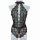 Deep v lace bodysuit for women with floral print, open-crotch design, and elegant backless style.