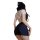 Sexy air hostess costume for women featuring a navy skirt and white top, perfect for role play with no-remove design ideal fo...