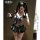 Sexy domila jk short skirt set – pure & tempting schoolgirl maid sleepwear outfit for women