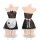 Domila sexy maid costume set - sheer mesh bustier dress with white apron and ribbon detail, perfect for cosplay uniforms for ...