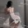 Elegant domoila kimono sleepwear set featuring lace trimmings, perfect for romantic nights with its sensual design and heart ...