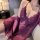 Sexy lace deep v sleep dress set featuring sheer mesh robe and matching lingerie, perfect for women seeking elegance and allu...