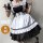Double-child plus size japanese maid costume - cute lolita student uniform cosplay dress set for women