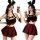 Double-child plus size sexy uniform sleepwear - cute schoolgirl jk short skirt set, featuring bold black and deep red colors ...