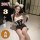 Sexy cat-themed maid costume with sheer cutouts & no-remove design, double-ear plus size lingerie set, 200 3