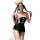 Sexy cat-themed maid costume featuring double ears, sheer cutouts, and no-remove design for plus-size women.