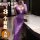 Double-heart plus size deep v-slit sheer lace nightgown - seductive & pure desire sleep dress, no-need-to-remove design