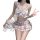 A stylish double-heart plus-size jk uniform set featuring a cute plaid design, perfect for schoolgirls with a touch of seduct...