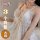 Sheer white bridal lingerie set with pearl details and double-heart design, perfect for plus size brides seeking pure yet tem...