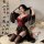 Vintage-inspired sheer kimono lingerie set with floral patterns, elegant design, perfect for sensual allure.