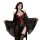 Vintage-inspired sheer kimono with red accents, elegant design, perfect for sensual allure.