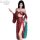 Dunhuang flying apsara lingerie set - sexy sheer gold-embossed hanfu-inspired costume featuring a red bodice with gold patter...