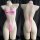 Pink yes, daddy? lingerie set on mannequin – playful halter top with thong back tie, plus size & small bust friendly dz4099.