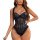 Elegant lace bodysuit featuring sheer mesh and blue floral embroidery, perfect for sensual sleepwear.