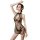 Elegant lace split costume set featuring vintage-inspired cheongsam design with intricate embroidery and mesh detailing for a...