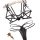 Black lace lingerie set with butterfly details, sheer bra and thong, plus gold accessory – bold euro-style sensual underwear.