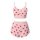 European-american fashion lace trim tank top & shorts sleep set - sweet womens matching loungewear pajamas featuring strawber...