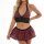 Sexy lace schoolgirl outfit featuring plaid skirt and matching top, perfect for cosplay or evening wear.
