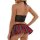 Sexy lace halter top with plaid skirt, perfect for schoolgirl cosplay outfits.