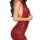 Sexy lace nightgown featuring v-neck halter design, stretchy floral embroidery, perfect for women seeking elegance and comfor...