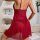 Sexy sheer lace chemise nightgown set featuring elegant design and thong style, perfect for romantic sleepwear.