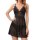 Sexy sheer lace chemise nightgown set featuring elegant lace detailing and thong design, perfect for comfortable sleepwear.