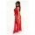 Sexy red sheer lace nightgown featuring a bow detail, perfect for women seeking elegant sleepwear.