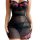 European-style lace mesh erotic sleep dress set featuring sheer floral embroidery babydoll nightgown with adjustable straps.