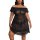 European-style lace sexy sleepwear set featuring an off-shoulder sheer nightgown with matching lace-trimmed lingerie, perfect...