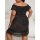 European-style lace sexy sleepwear set featuring an off-shoulder sheer nightgown with matching lace-trimmed lingerie, perfect...