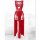 Elegant red bodysuit with lace detailing and sheer mesh skirt, featuring built-in pads for comfort. perfect for evening wear.