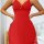 Red lace-trimmed european & us export sexy sleepwear set featuring milk silk split design, non-modal fabric for comfort and e...