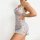 Sexy european & us style semi-sheer floral lace sleep set featuring matching cami and panty two-piece outfit for women.