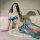Exotic dance-inspired lingerie sleep set - pure-yet-alluring ancient chinese style bodice & palace-themed nightgown ense
