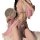 Vintage-inspired exotic princess attire featuring a sparkling lace bodice and flowing pink hanfu-style dress, perfect for bel...
