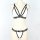 White sexy baby alphabet print thong bikini set with strappy bralette, trendy erotic lingerie for women.