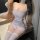 Sexy lace bodysuit featuring intricate embroidery, sheer fabric, and a tight fit design. kimono-style corset dress with thigh...
