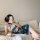 Vintage silk velvet floral print bodycon dress with tassels and flirty slit, perfect for elegant loungewear.