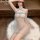Fantasy allure cosplay costume set - exotic chinese-inspired lingerie & hanfu role play outfit featuring sheer fabric with fl...