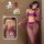 Vintage-inspired fantasy ethno-chic lingerie set featuring sheer bodysuit, tie-front bra, and palace-inspired design elements...